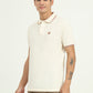 Cream Solid Slim Fit Polo T-Shirt | Greenfibre