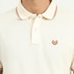 Cream Solid Slim Fit Polo T-Shirt | Greenfibre