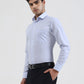 Sky Blue Solid Slim Fit Formal Shirt | Greenfibre