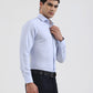 Sky Blue Solid Slim Fit Formal Shirt | Greenfibre