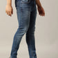 Mid Blue Washed Rider Fit Jeans | JadeBlue