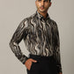 Brown Printed Slim Fit Party Wear Shirt | Wyre
