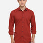 Red Checked Smart Fit Semi Casual Shirt | Greenfibre