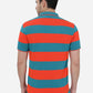 Orange & Blue Striped Slim Fit T-Shirt | Greenfibre