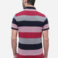 Purple & Navy Striped Slim Fit Polo T-Shirt | Greenfibre