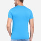 Aster Blue Printed Slim Fit T-Shirt | Greenfibre