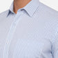 Light Blue Striped Slim Fit Semi Casual Shirt | Greenfibre