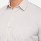 White & Brown Striped Slim Fit Semi Casual Shirt | Greenfibre