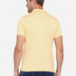 Light Yellow Solid Slim Fit Polo T-Shirt | Greenfibre