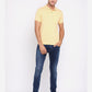 Light Yellow Solid Slim Fit Polo T-Shirt | Greenfibre