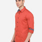 Spicy Orange Solid Slim Fit Casual Shirt | Greenfibre