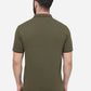 Olive Green Solid Slim Fit Polo T-Shirt | Greenfibre