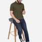 Olive Green Solid Slim Fit Polo T-Shirt | Greenfibre