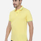 Yellow Solid Slim Fit Polo T-Shirt | Greenfibre