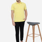 Yellow Solid Slim Fit Polo T-Shirt | Greenfibre