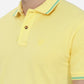 Yellow Solid Slim Fit Polo T-Shirt | Greenfibre