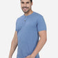 Blue Solid Slim Fit Polo T-Shirt | Greenfibre