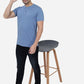 Blue Solid Slim Fit Polo T-Shirt | Greenfibre