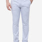 Aqua Blue Solid Super Slim Fit Casual Trouser | Greenfibre