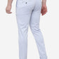 Aqua Blue Solid Super Slim Fit Casual Trouser | Greenfibre