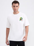 White Printed Oversize Fit T-Shirt | Greenfibre