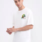 White Printed Oversize Fit T-Shirt | Greenfibre