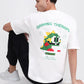 White Printed Oversize Fit T-Shirt | Greenfibre