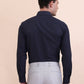 Blue Solid Slim Fit Formal Shirt | Greenfibre