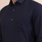 Blue Solid Slim Fit Formal Shirt | Greenfibre