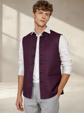 Maroon Solid  Waistcoat | Greenfibre