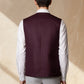 Maroon Solid  Waistcoat | Greenfibre