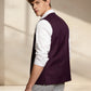 Maroon Solid  Waistcoat | Greenfibre