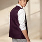 Maroon Solid  Waistcoat | Greenfibre