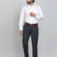 White Printed Slim Fit Formal Shirt | Metal