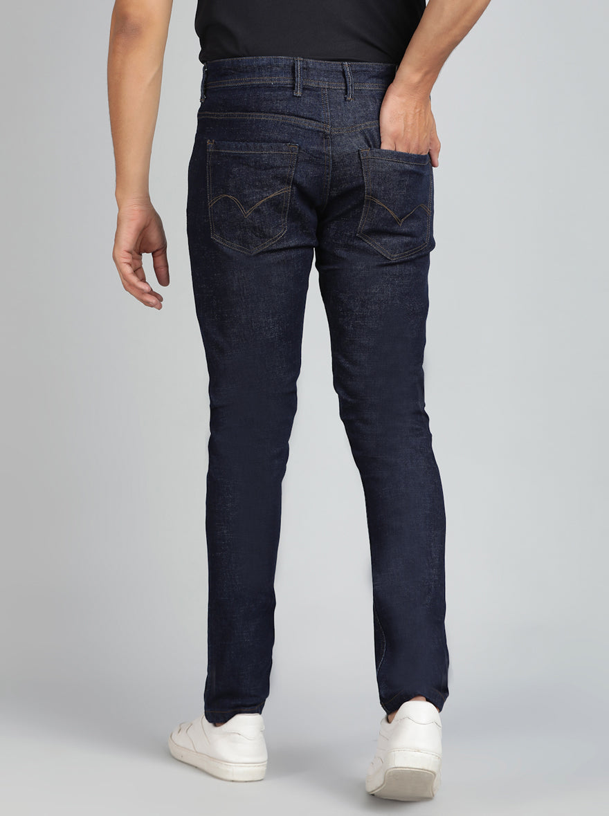Raw Blue Washed Slim Fit Jeans | JadeBlue