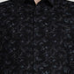 Black Printed Slim Fit Casual Shirt | Greenfibre