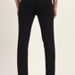 Black Solid Super Slim Fit Casual Trouser | Greenfibre