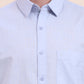 Sky Blue Solid Slim Fit Casual Shirt | Greenfibre