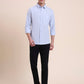 Sky Blue Solid Slim Fit Casual Shirt | Greenfibre