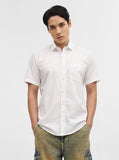 White Solid Tailored Fit Semi Casual Shirt | Greenfibre