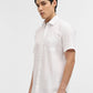 White Solid Tailored Fit Semi Casual Shirt | Greenfibre