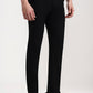 Black Solid Slim Fit Formal Trouser | Greenfibre