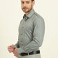 Green Printed Regular Fit Formal Shirt | JadeBlue