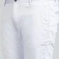 Light Blue Solid Super Slim Fit Casual Trouser | Greenfibre