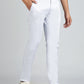 Light Blue Solid Super Slim Fit Casual Trouser | Greenfibre