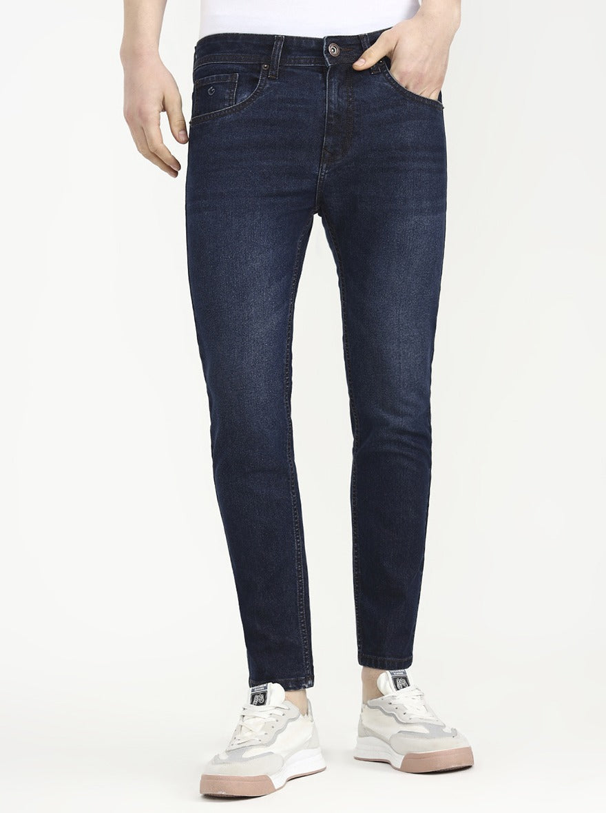 Blue Solid Urban Fit Jeans | Greenfibre