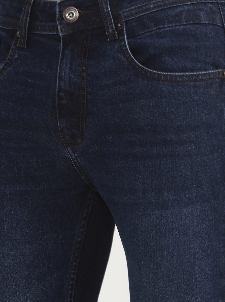 Blue Solid Urban Fit Jeans | Greenfibre