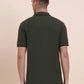 Olive Green Solid Slim Fit Polo T-Shirt | Greenfibre