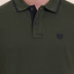 Olive Green Solid Slim Fit Polo T-Shirt | Greenfibre