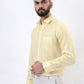 Yellow Striped Regular Fit Formal Shirt | JadeBlue